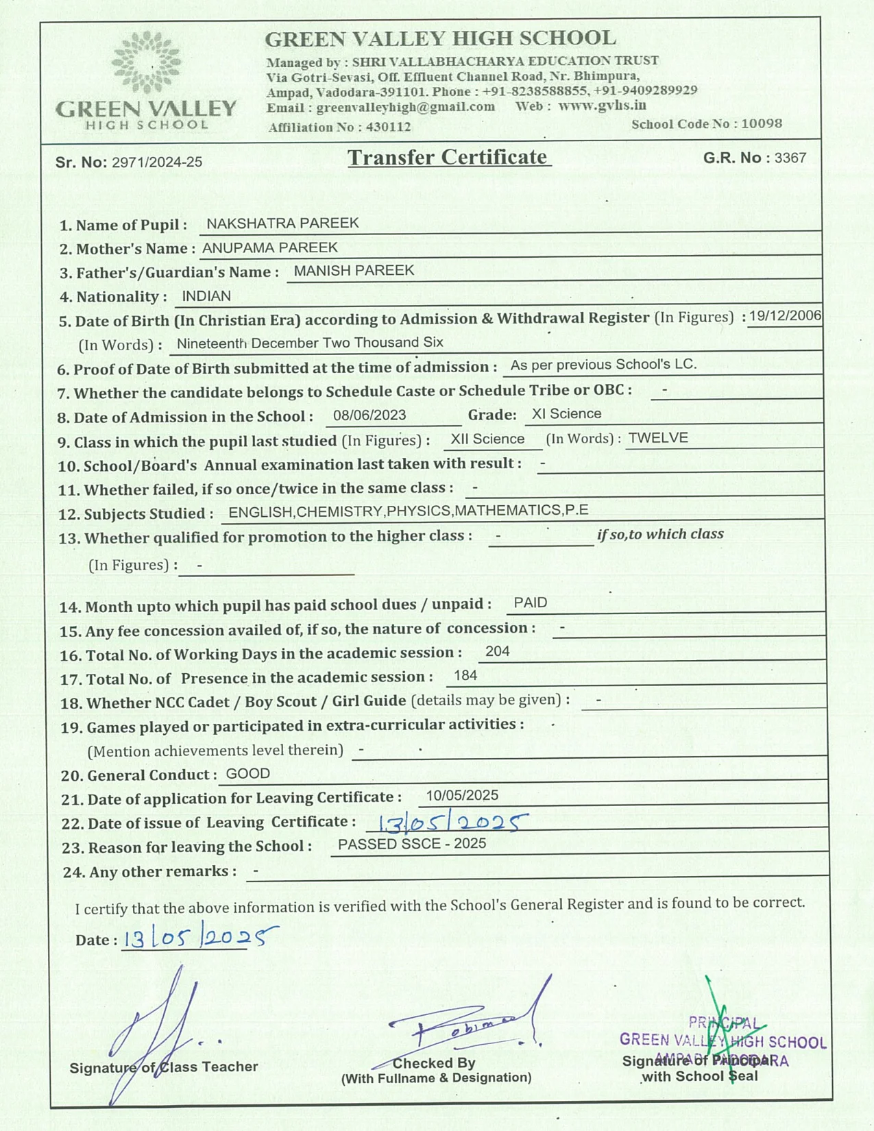 3367 - Nakshatra Pareek