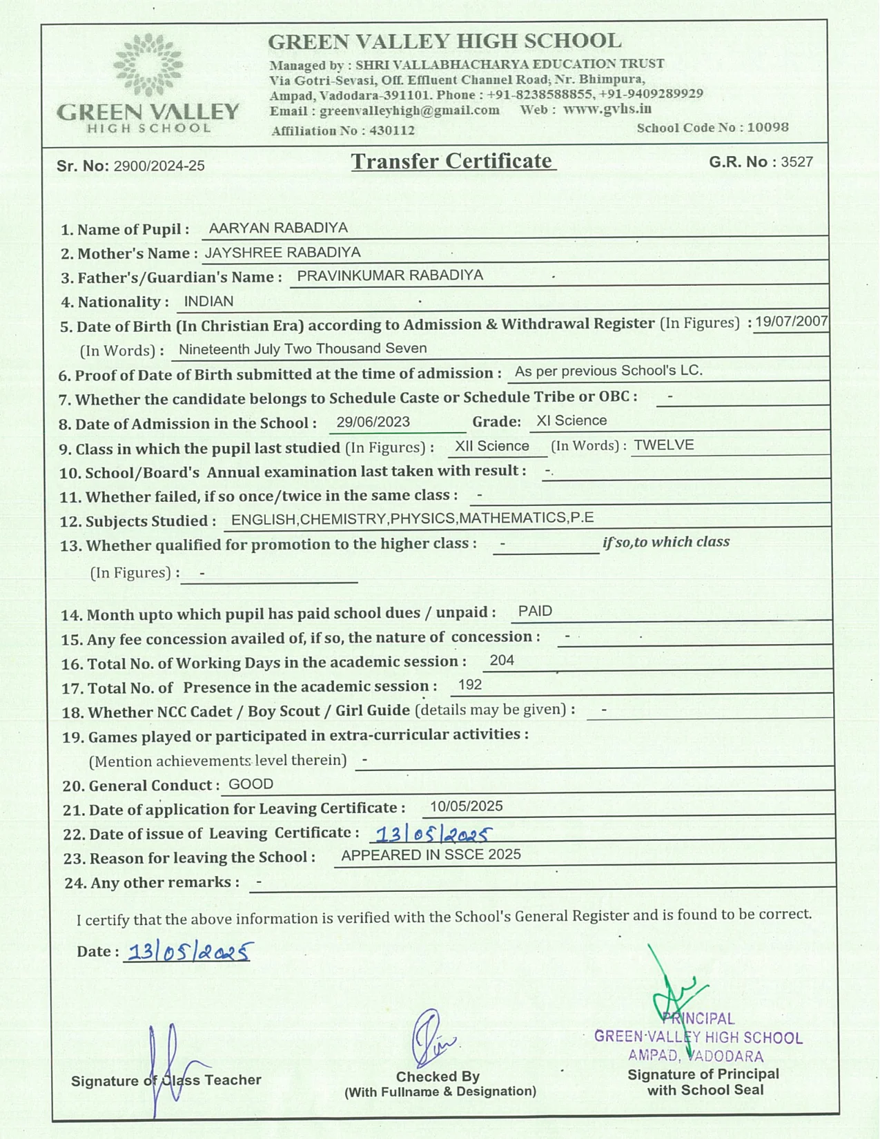 3527 - Aaryan Rabadiya