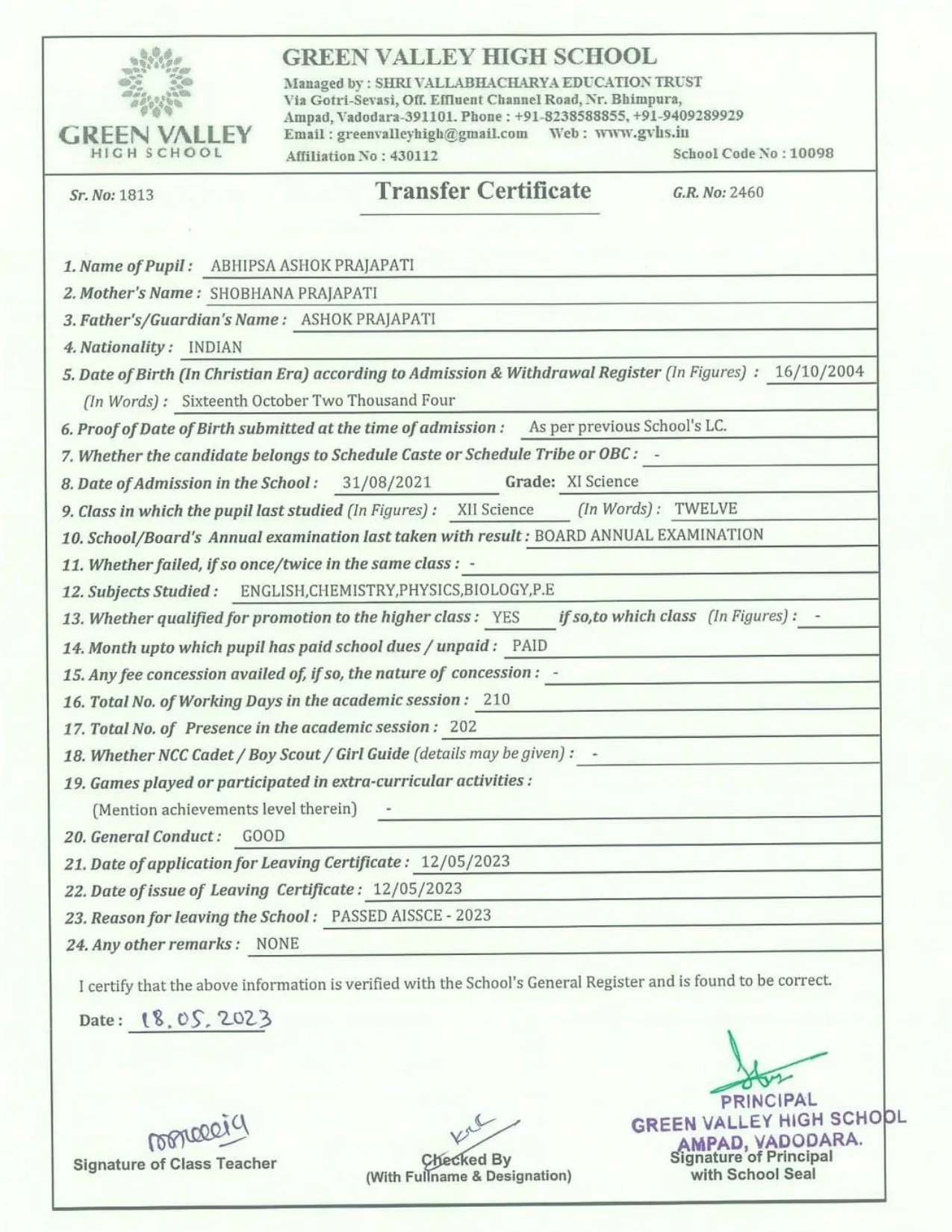 2460 - Abhipsa prajapati