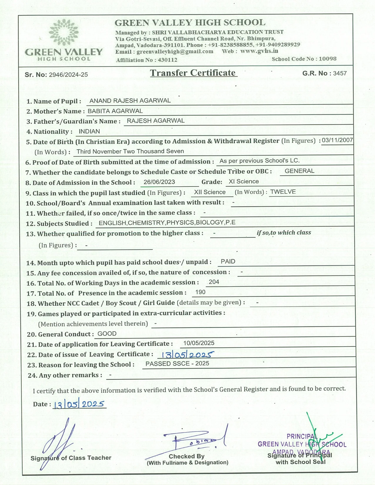 3457 - Anand Rajesh Agarwal