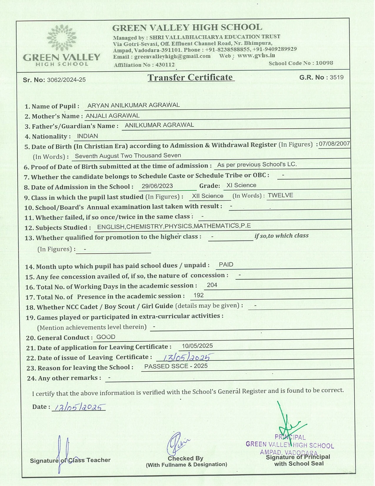 3519 - Aryan Agrawal