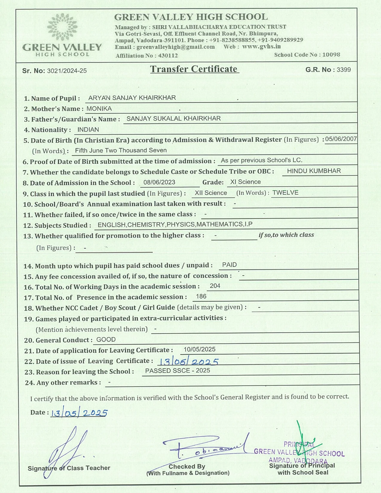 3399 - Aryan Khairkhar