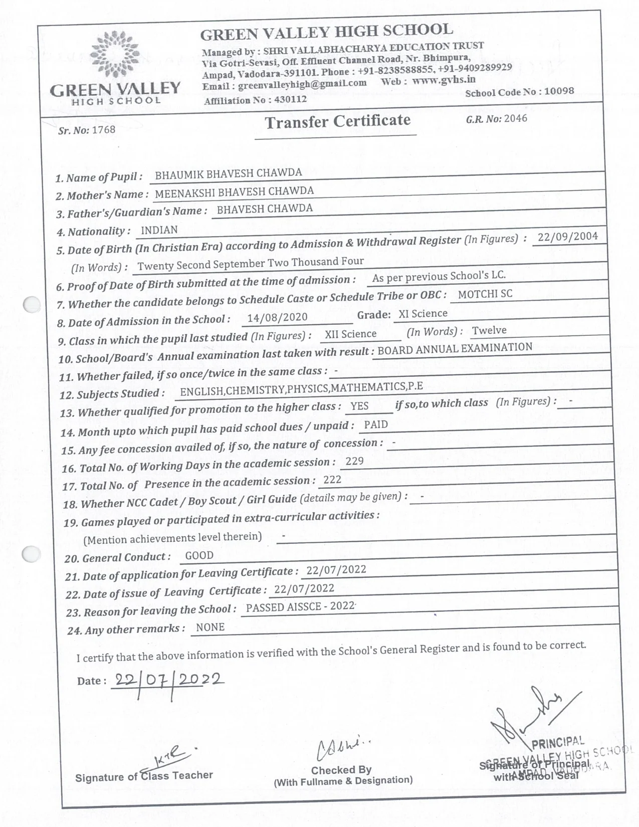 2046 - Bhaumik Chawda