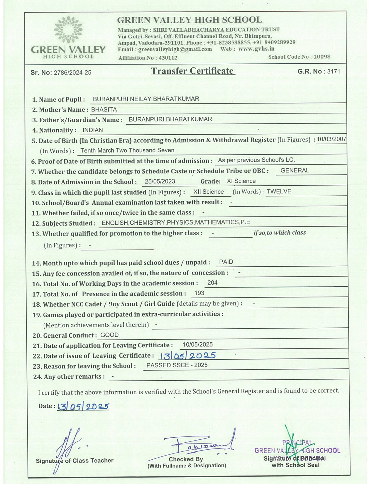 3171 - Buranpuri Neilay