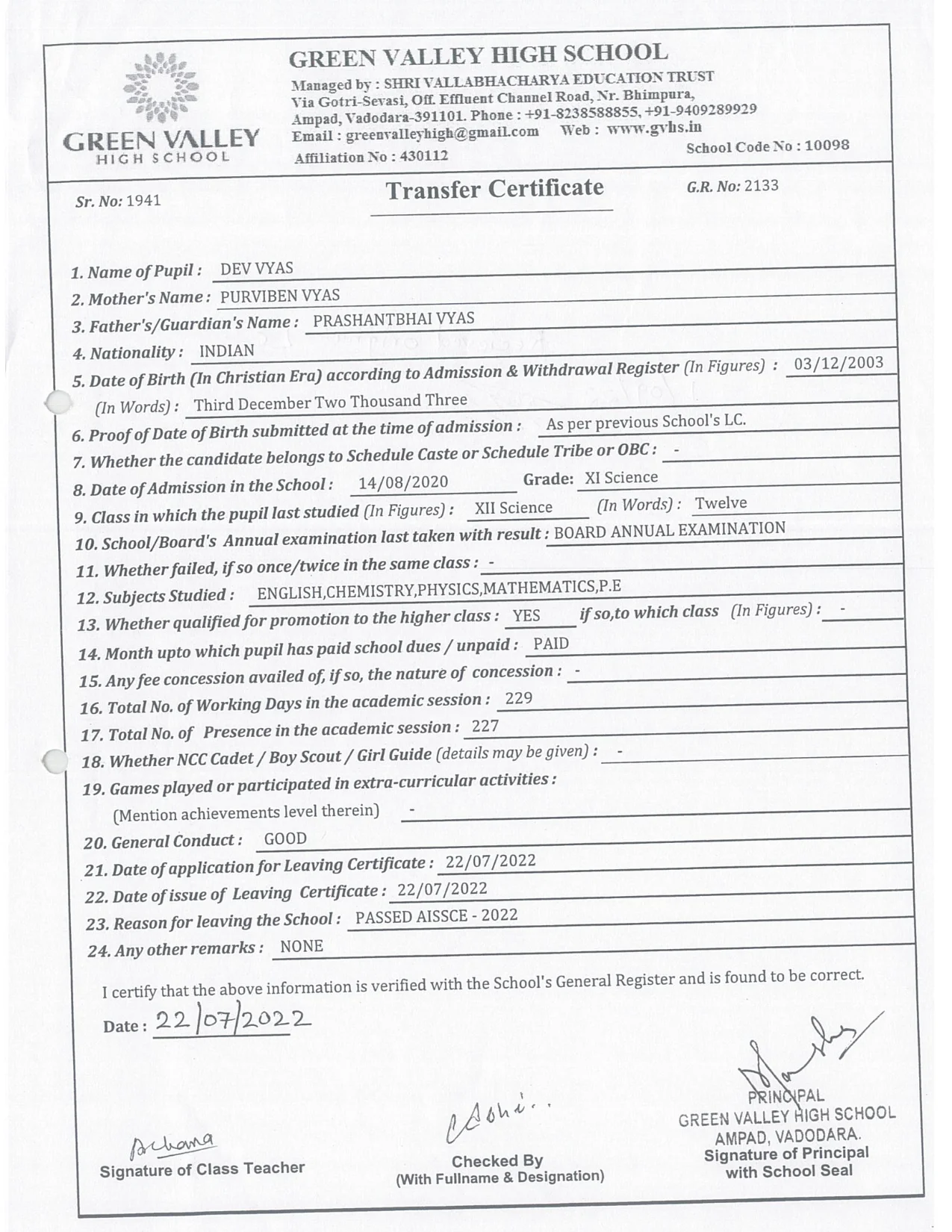 2133 - Dev Vyas