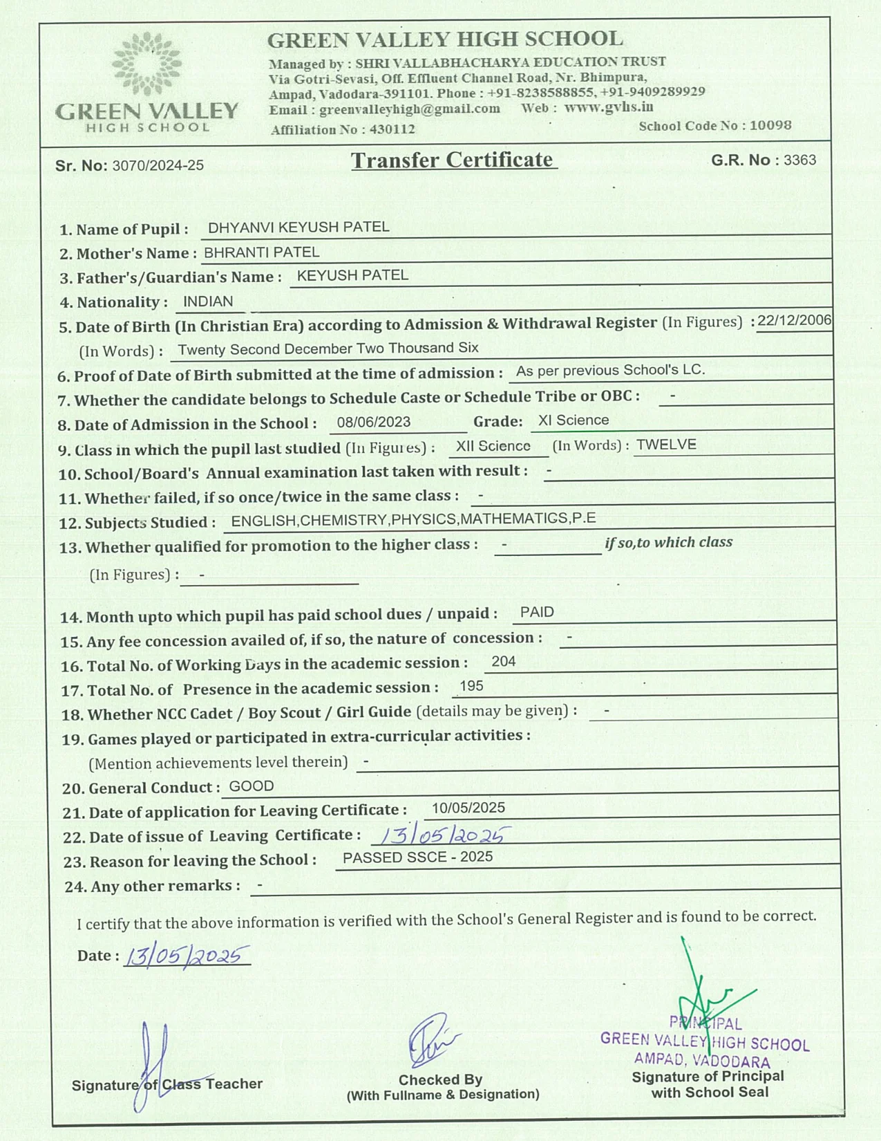 3363 - Dhyanvi Patel