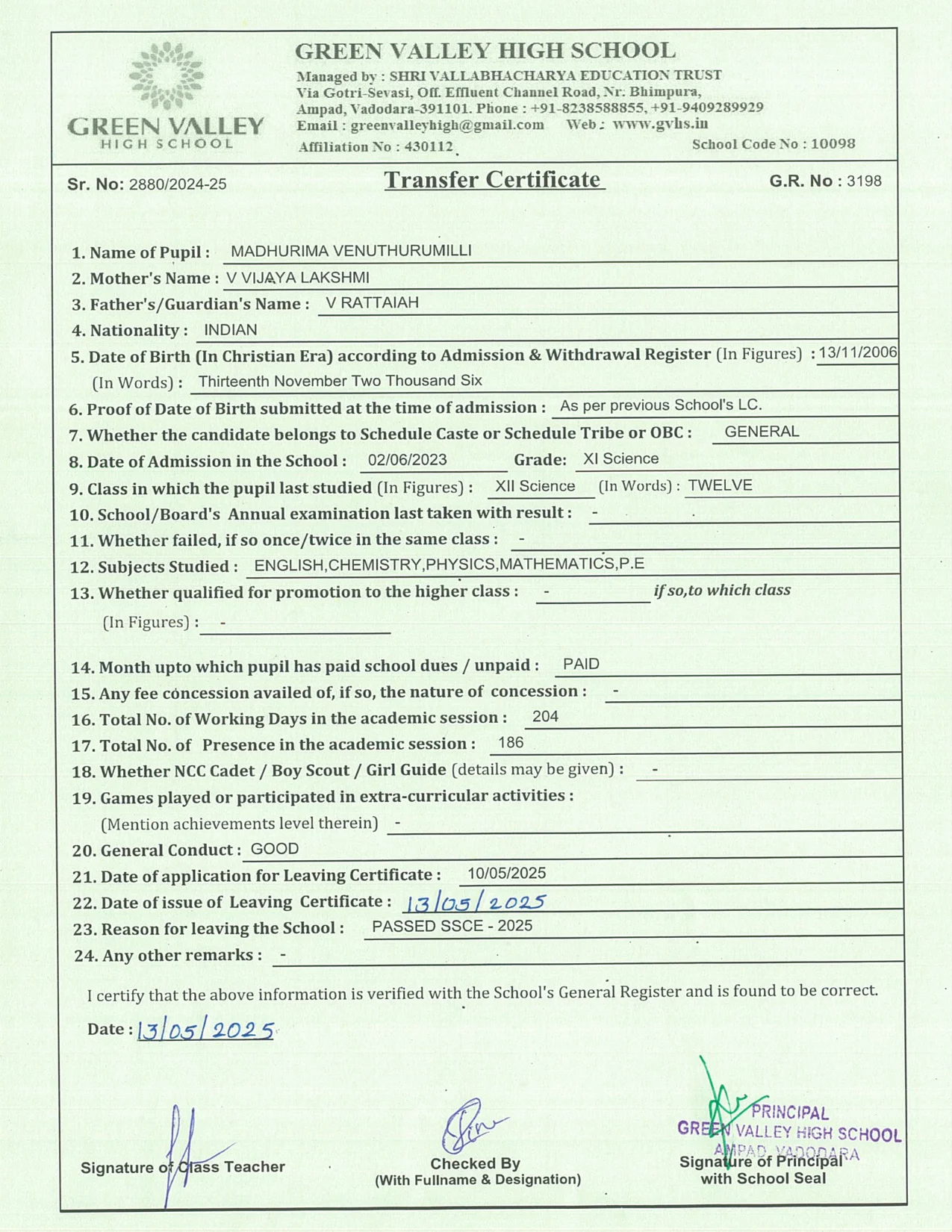 3198 - Madhurima Venuthurumilli