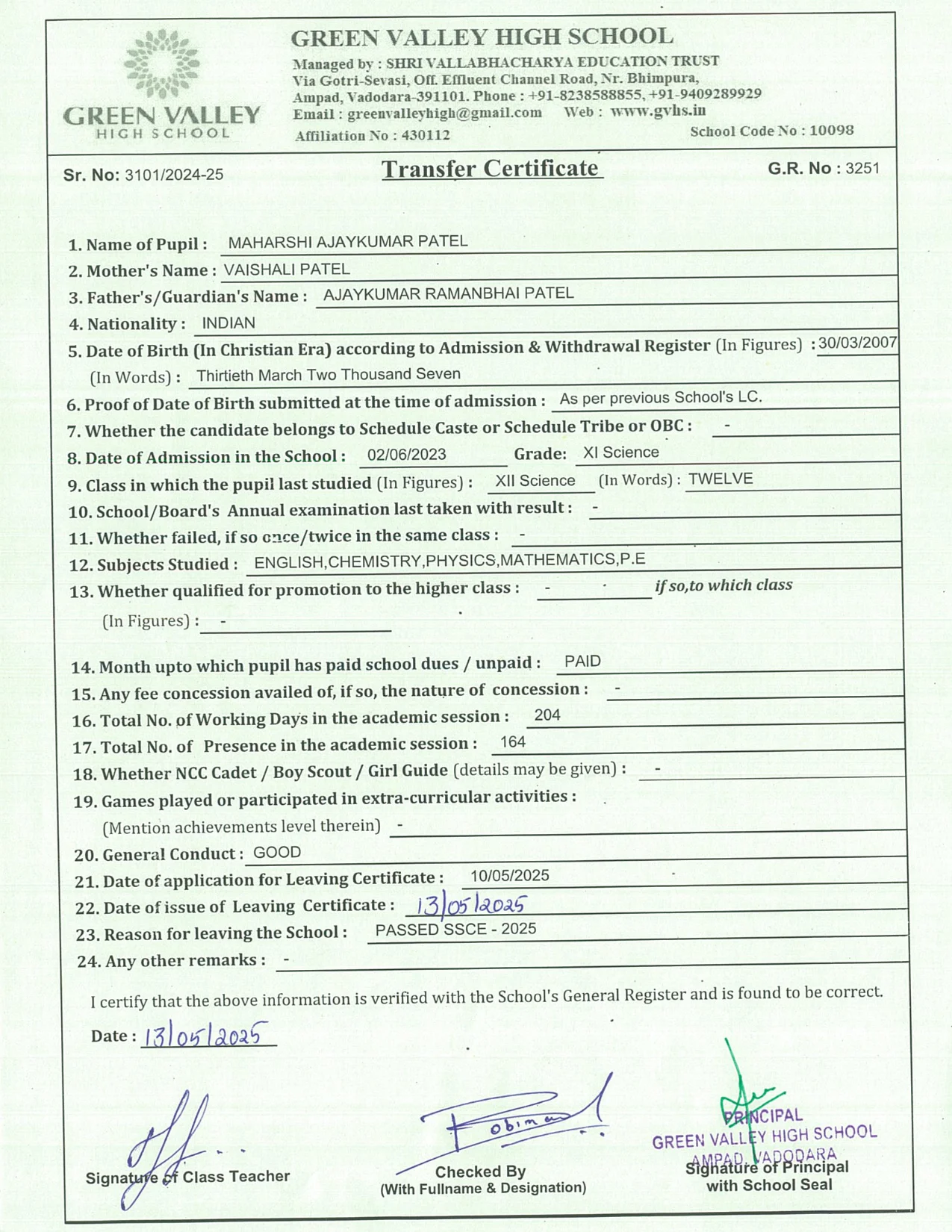 3251 - Maharshi Patel