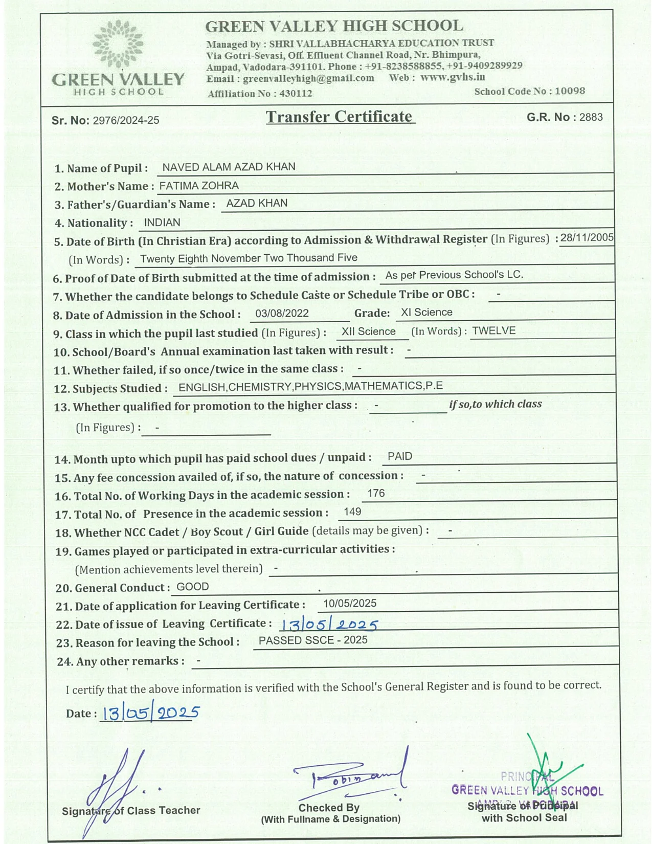 2883 -Naved Alam Azad Khan