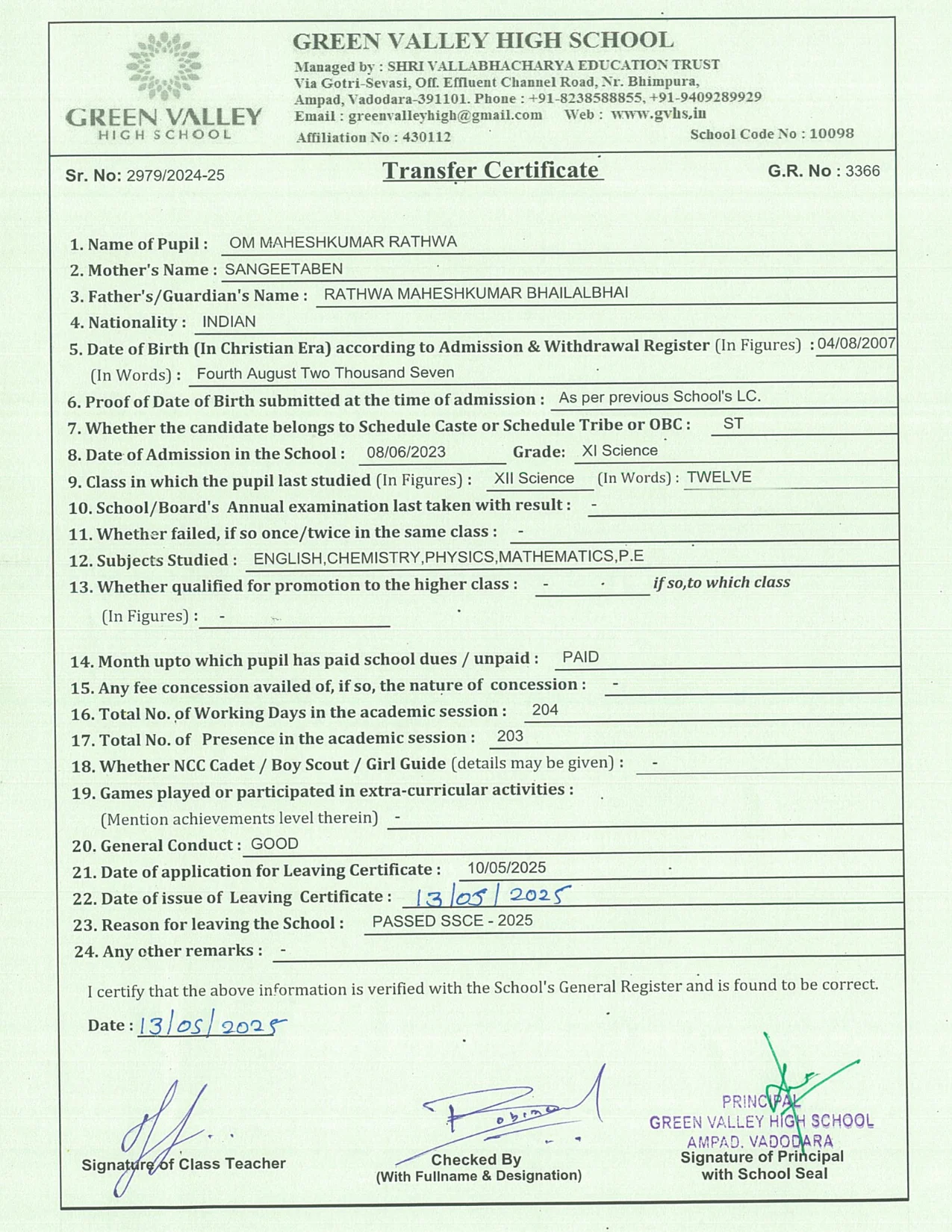 3366 - Om Maheshkumar Rathwa