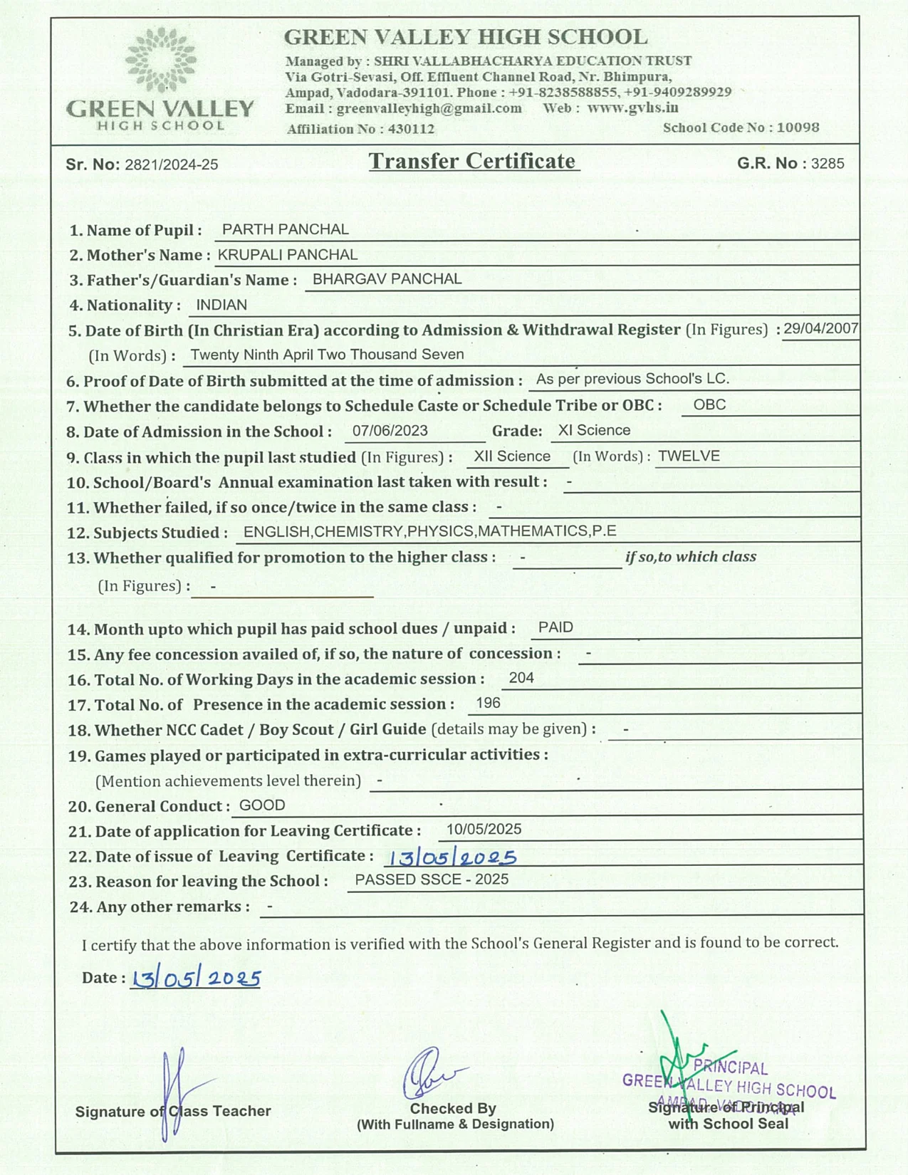 3285 - Parth Panchal