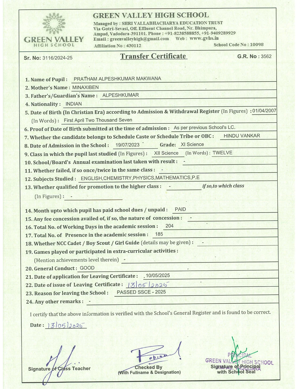 3562 -Pratham Makwana