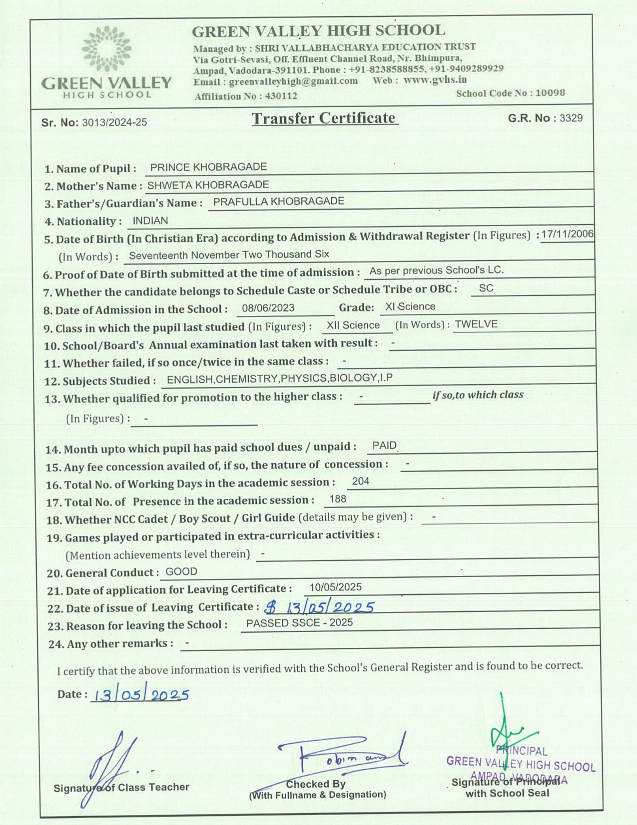 3329 - Prince Khobragade