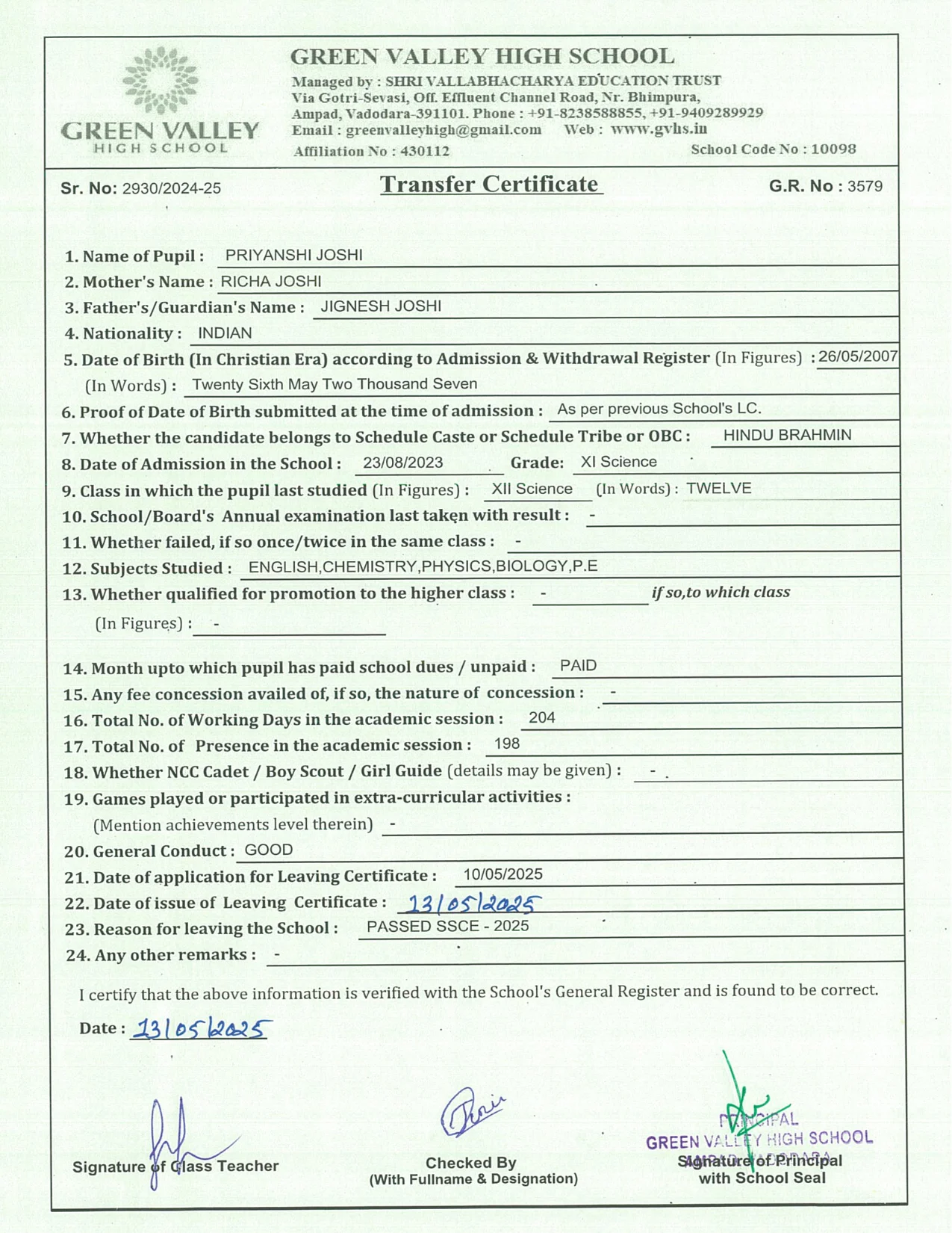 3579 - Priyanshi Joshi