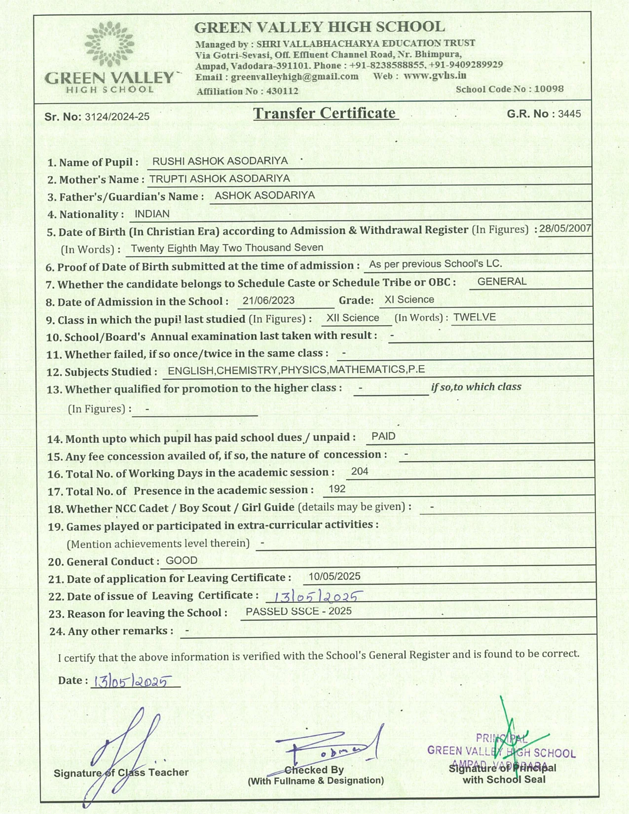 3445 - Rushi Asodariya