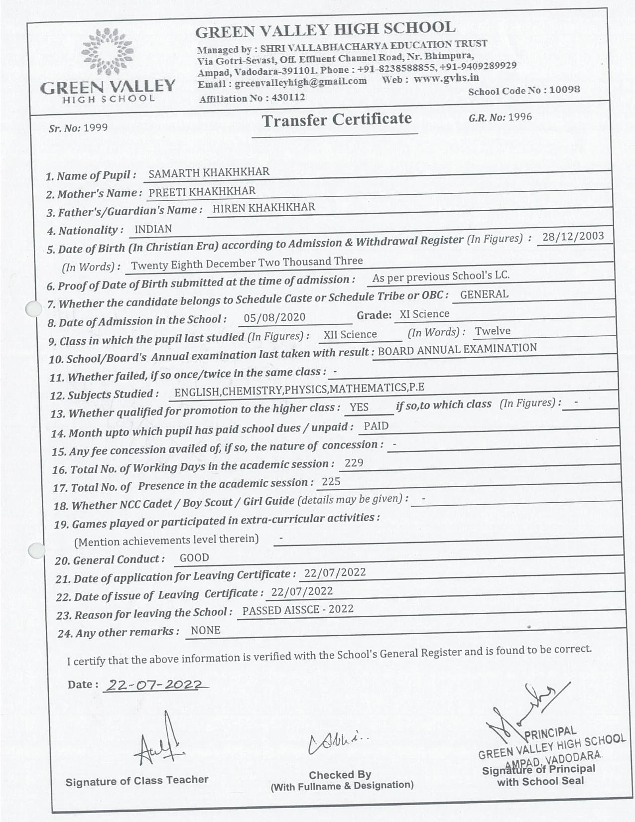 1966 - Samarth Khakhkar