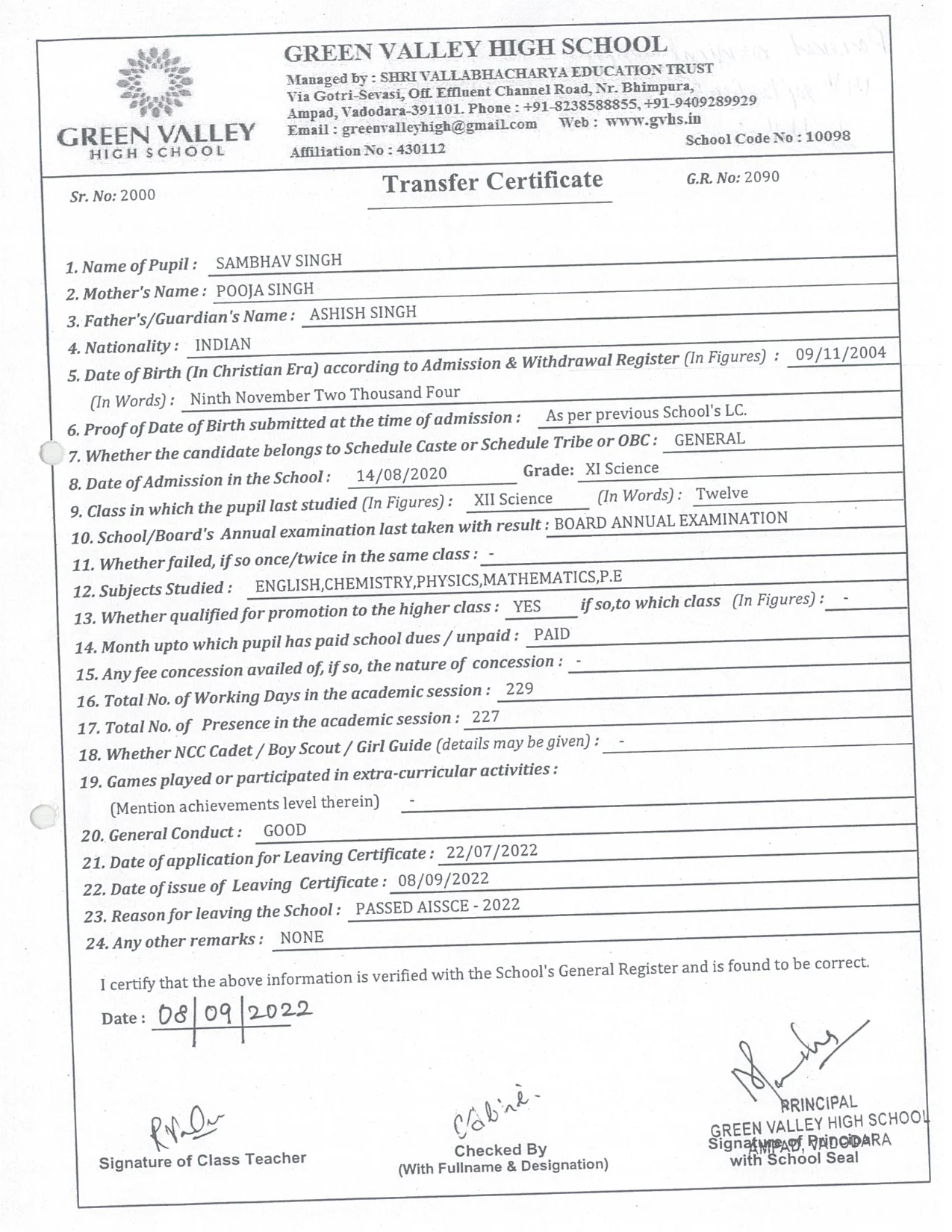 2090 - Sambhav Singh