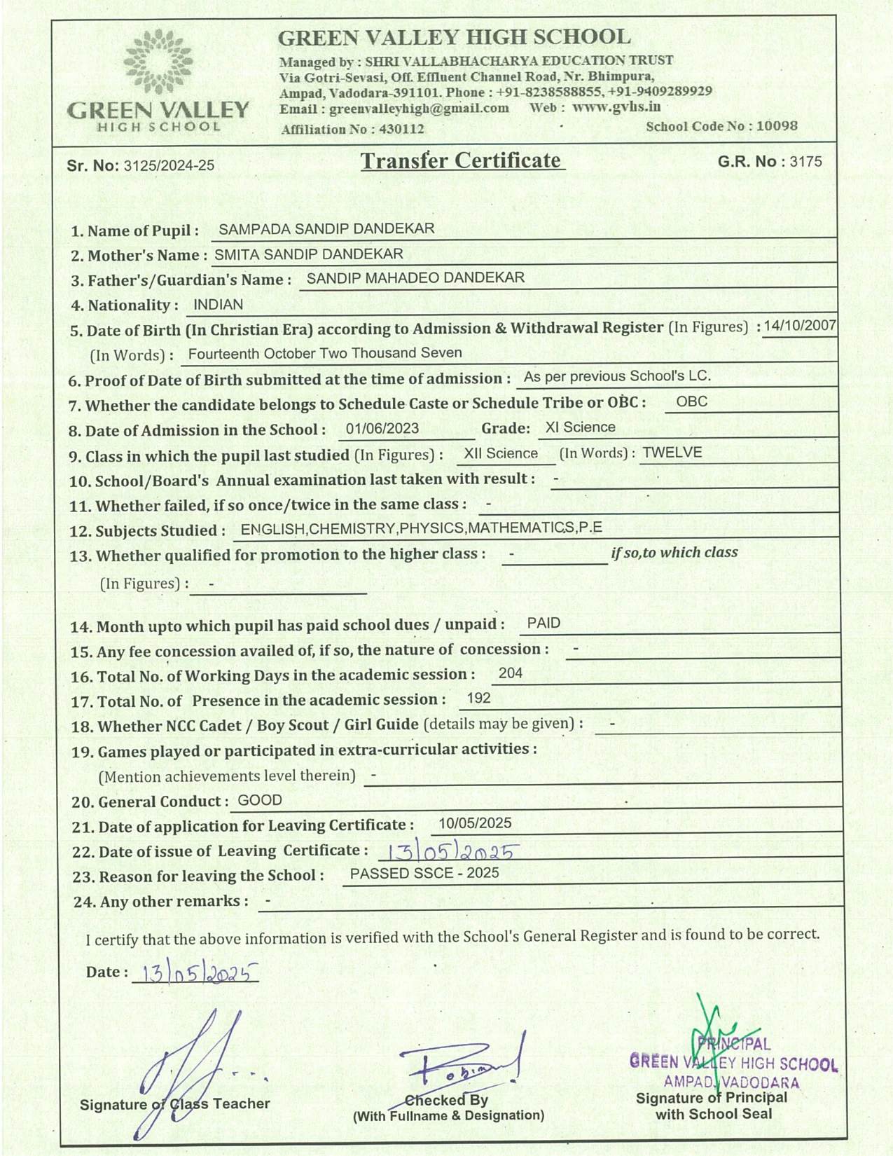 3175 - Sampada Dandekar