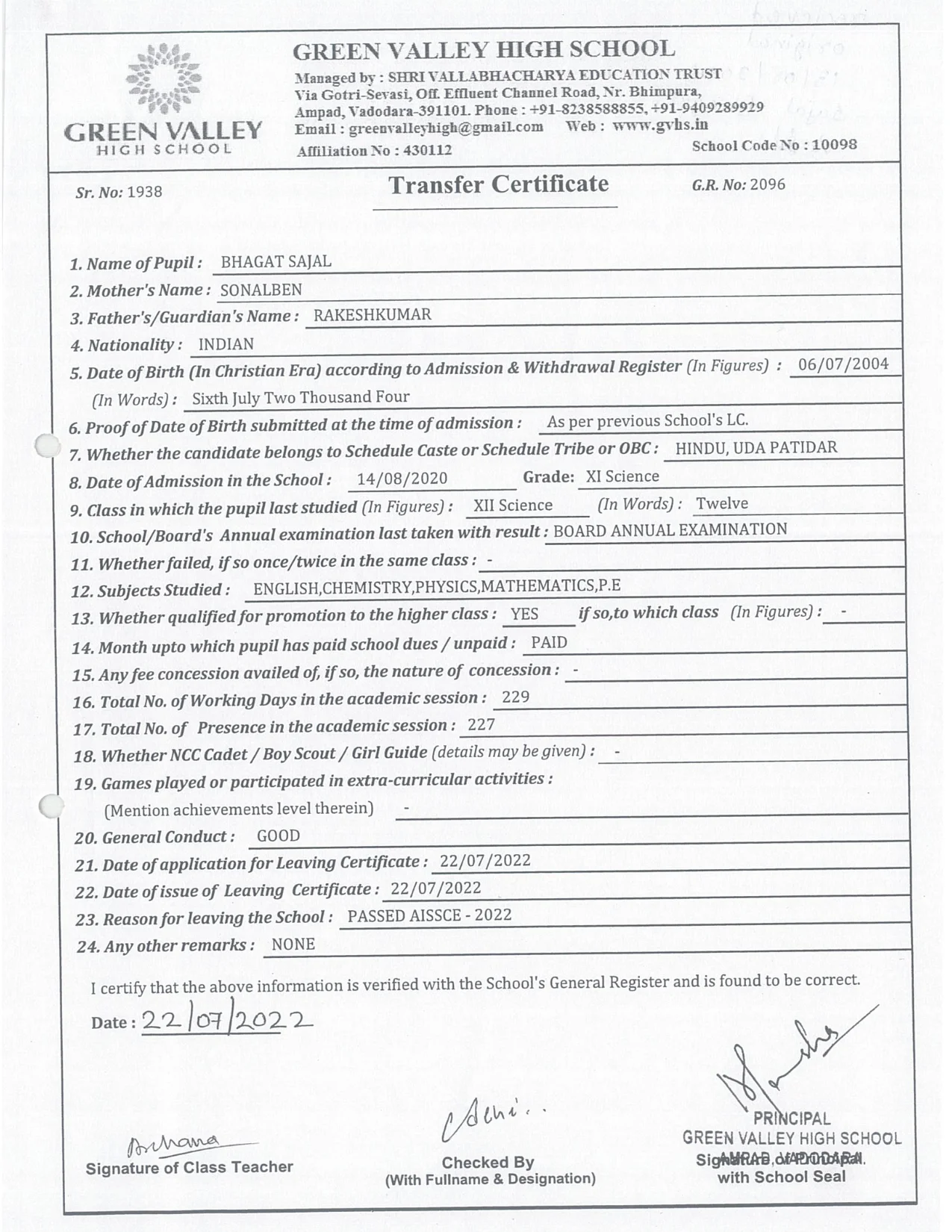 2096 - Bhagat Sajal