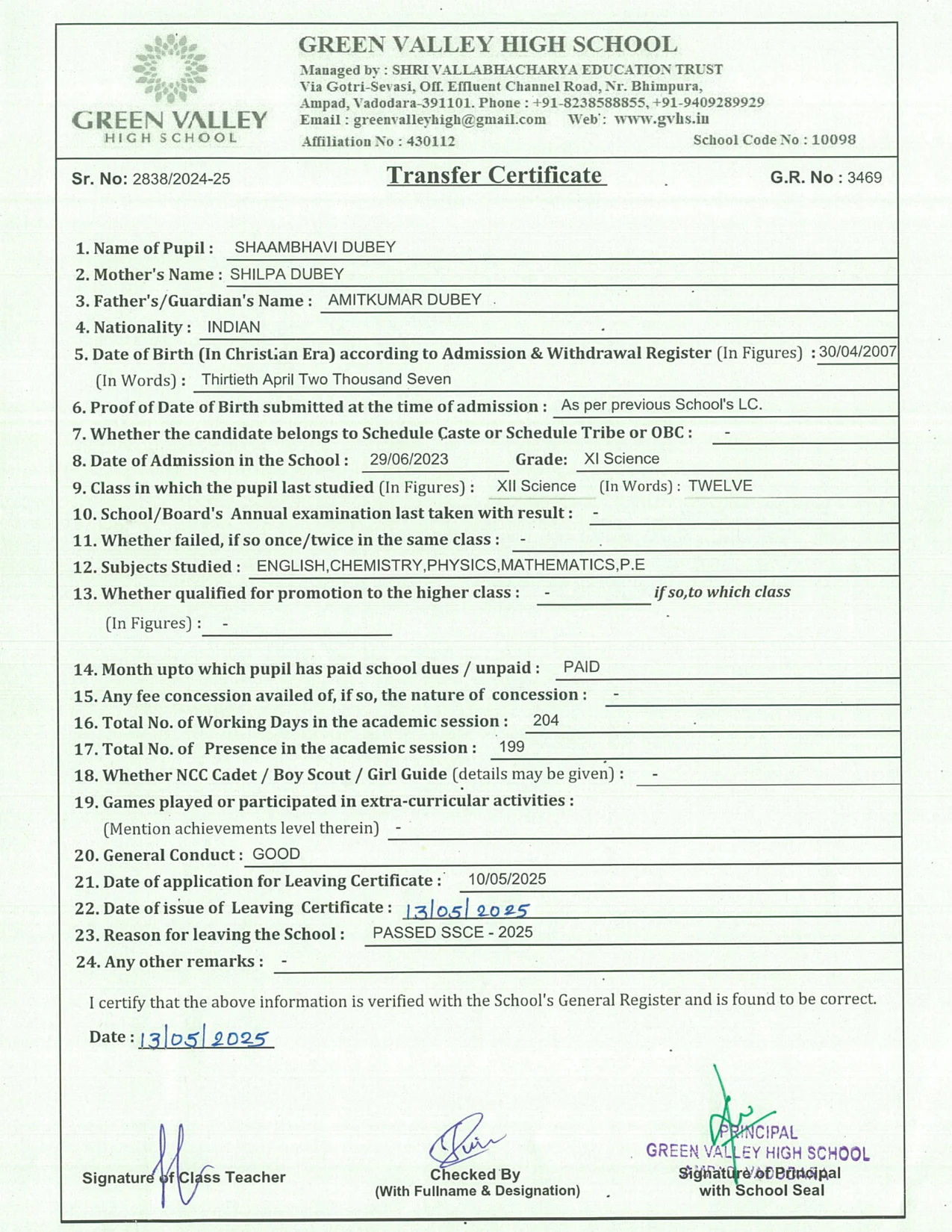 3469 - Shaambhavi Dubey