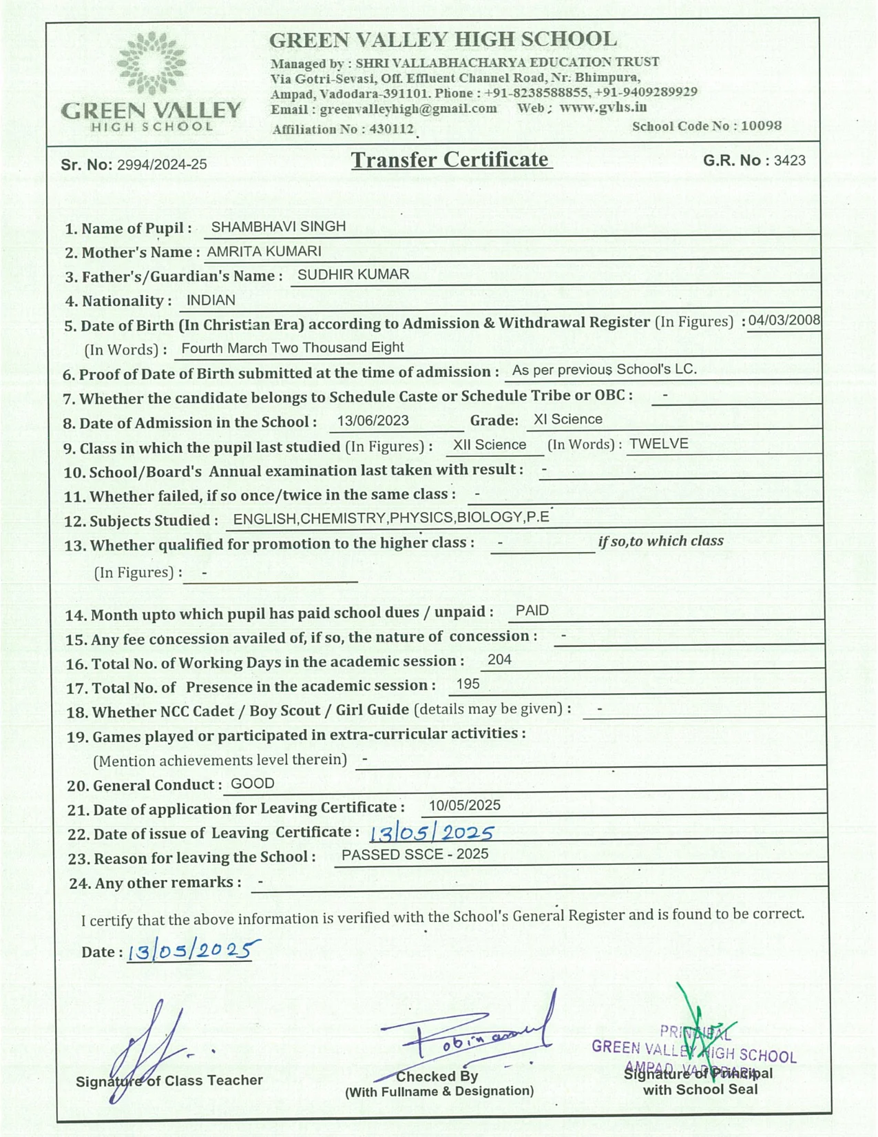 3423 - Shambhavi Singh