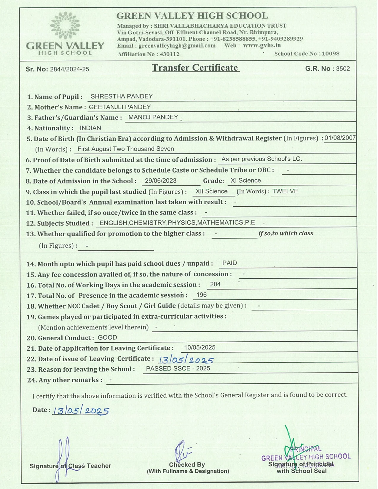 3502 - Shrestha Pandey