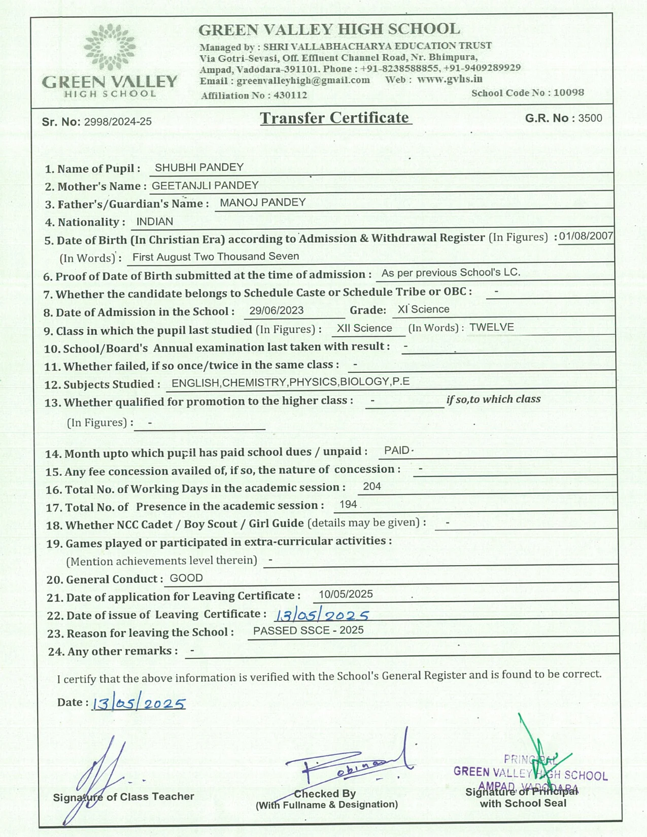 3500 - Shubhi Pandey