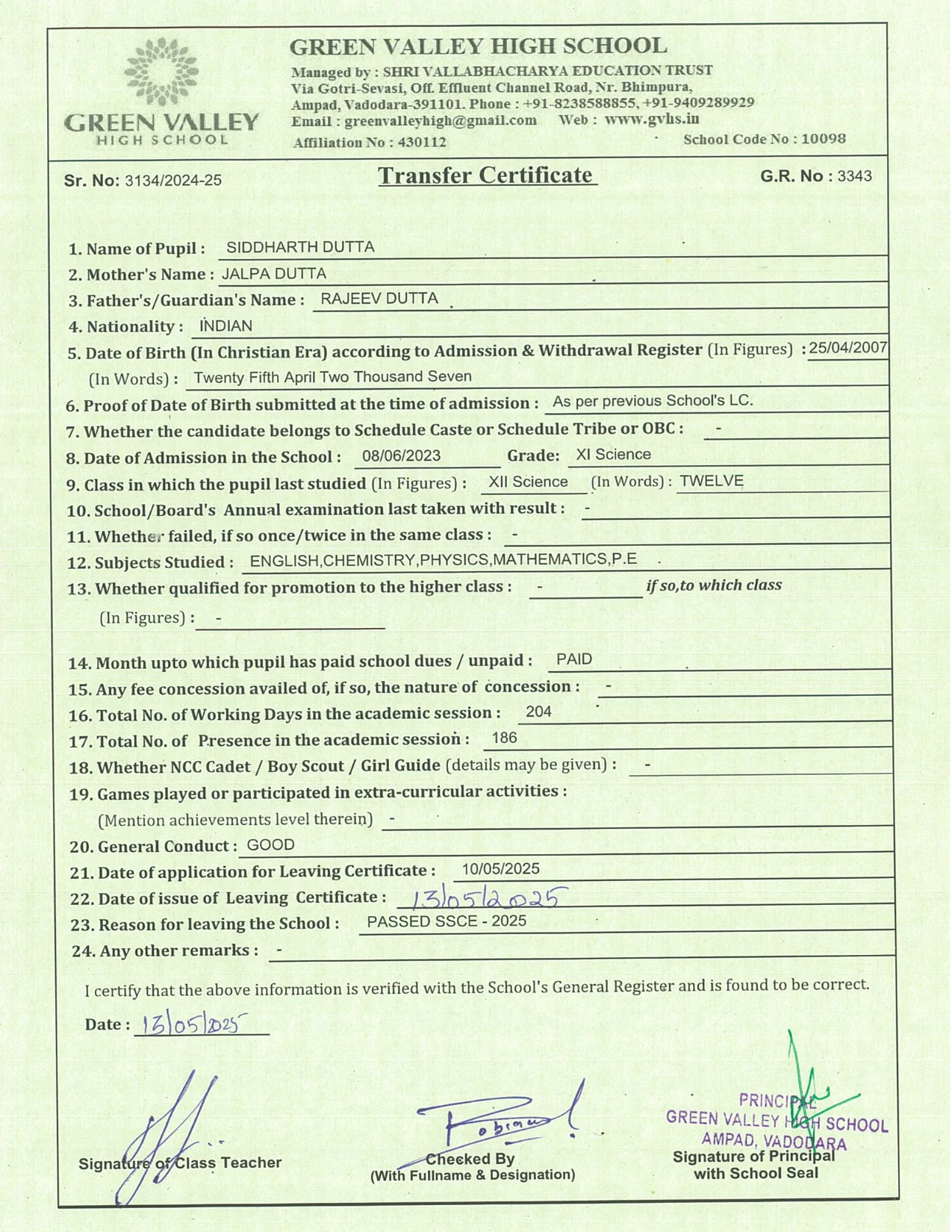 3343 - Siddharth Dutta