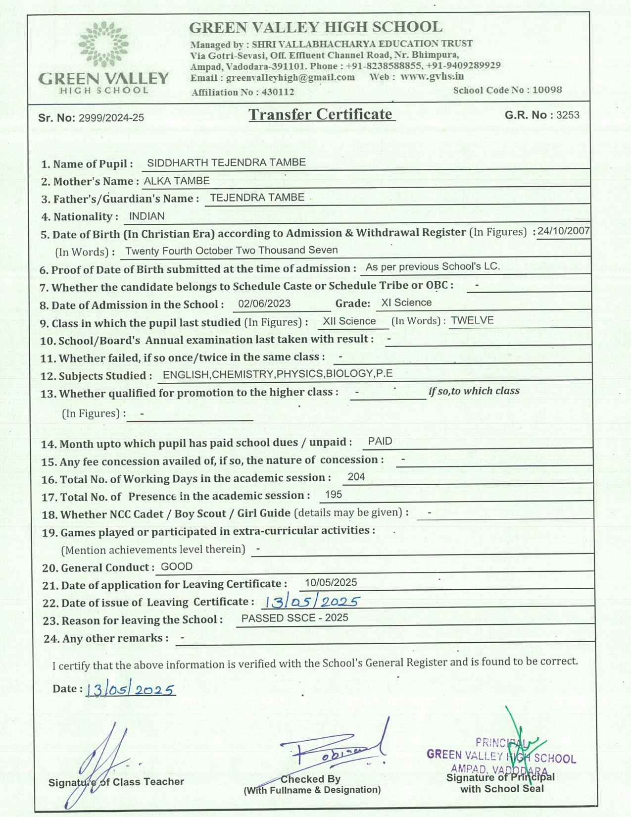 3253 - Siddharth Tambe