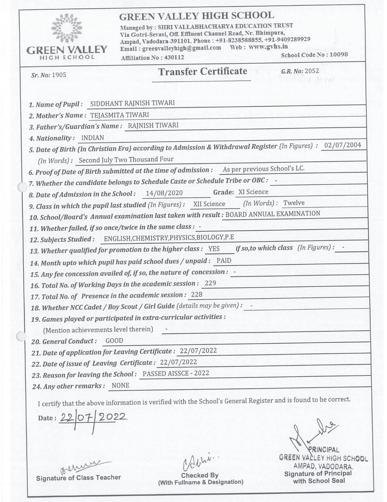 2052 - Sidhant Tiwari