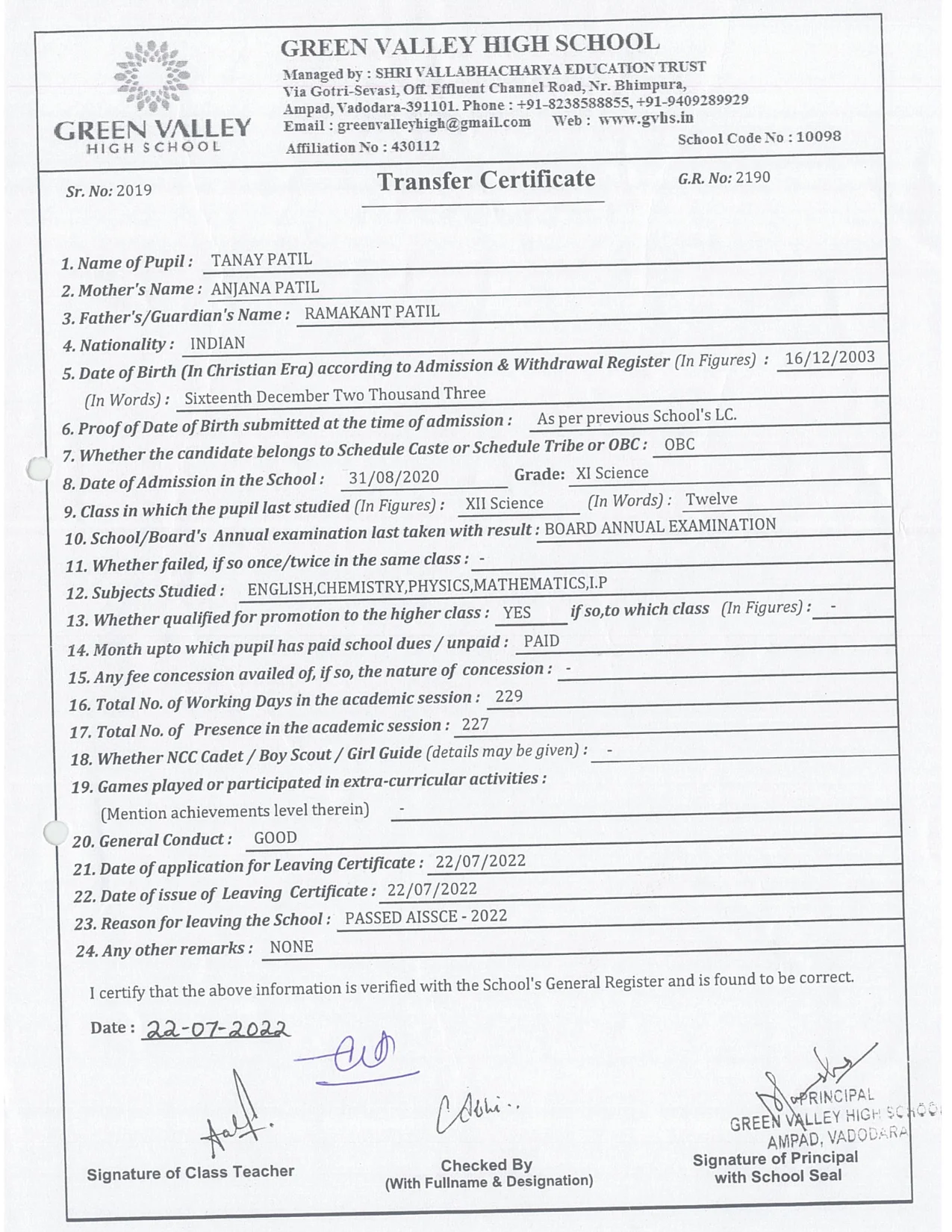2190 - Tanay Patil