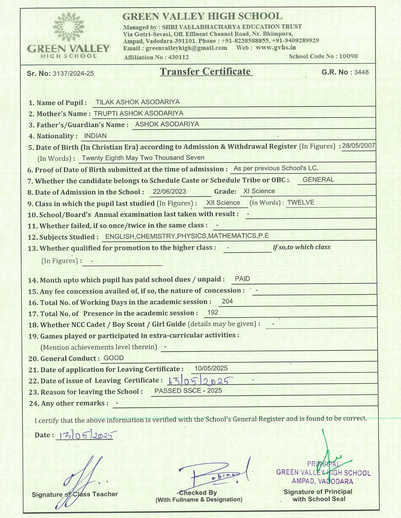 3448 - Tilak Asodariya