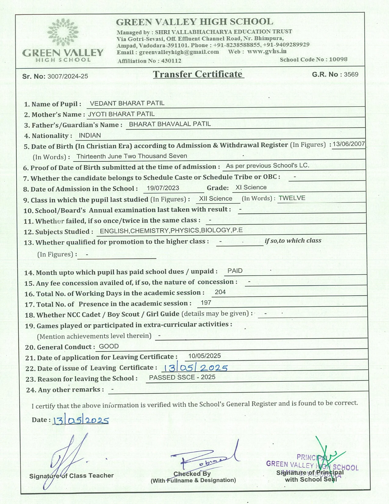 3569 - Vedant Bharat Patil